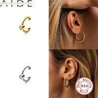 Wholesale Trend Earrings Silver Jewelry Stud Crystal Zircon Cartilage Piercing Natural Style Ear Cuff Chains