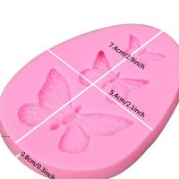 Wholesale NEWDiy Cake Baking Moulds Chocolate Ice Cream Silicone Molds Simulation Butterfly Cakes Food Grade Decoration Kitchen Solid Color LLE8749