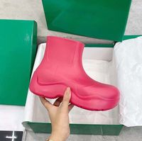 Wholesale Women Designer Boots Martin Desert Kiwi Green Jelly booties western Boot topper Real Leather Coarse Non Slip Winter Shoes Rainboots