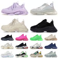 Wholesale 2021 Arrival Clear Sole Triple s Platform Designer Casual Sports Shoes FW Paris for mens womens Vintage Old Dad Sneakers Fashion Trainers