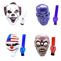 Wholesale Silicone Gas Glass Water Bong Glow In The Dark Hookah Tall Big Skull Dab Rigs Smoking Accessories