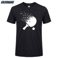 Wholesale Summer Streetwear Men Cotton O Neck Short Sleeve Fitness Sport T Shirts Funny Table Tennis Printed T Shirt Men s Tees Plus Size