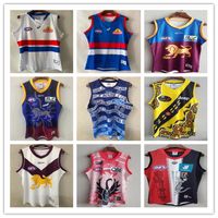 Wholesale AFL geelong cats GWS giants carlton rugby jerseys Collingwood Magpies richmond Tigers melbourne demons tank top bulldogs sydney swans Australian football shirt