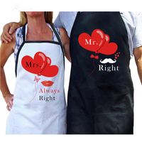 Wholesale Wedding Engagement Gift Kitchen Apron Set Favors And Gifts Mr Mrs Aprons Couple Party