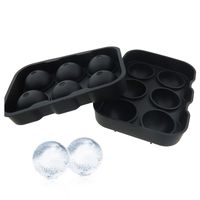 Wholesale Large Ice Cube Maker Silicone Ice Mold Cell Big Sphere Ice Ball Cube Tray Whiskey Wine Cocktail Party Bar Accessories Barware V2