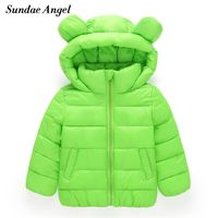 Wholesale Sundae Angel Girl Jackets Girls Outerwear Coats Long Sleeve Solid Thick Kids Baby Boy Down Parkas Cotton Warm Children Clothing