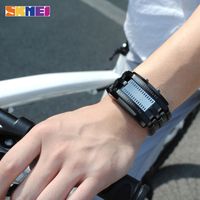 Wholesale SKMEI Fashion Creative Sport Watch Men Stainless Steel Strap LED Display Watches Bar Waterproof Digital Watch reloj hombre