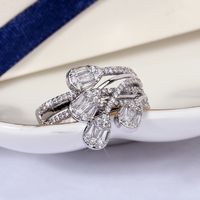 Wholesale 14K White Gold FL Dimond Ring for Women Fine Bizuteri nillos De Wedding with Cushion Zirconi Gemstone K Gold Rings Jewelry