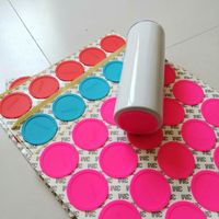 Wholesale Multicolor More sizes Round Rubber non slip Coaster tumbler Cup bottom Mat Self adhesive mug pad with M glue