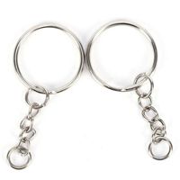 Wholesale Keychains Women Men Polished Alloy Keychain mm DIY Split Ring With Short Key Chain Rings Silver Color Accessories