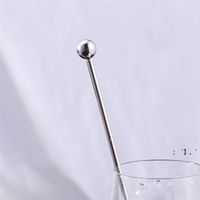 Wholesale Stainless Steel Mixing Cocktail Stirrers Sticks Mixing Drink Muddlers Bartender Kitchen Bar Tools HWD13315