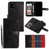 Wholesale Retro detachable in leather magnetic wallet case for iPhone SE Pro x xr xs mini Pro Max