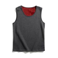 Wholesale Men s Tank Tops L XL Vest Winter Warm Fleece Top Cotton Singlet Sleeveless Casual Basic Plain T Shirts XXXXL Men Clothing Male