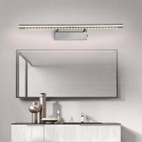 Wholesale Wall Lamps Modern Stainless Steel Bathroom Bright Mirror Lights Warm Cool White Light Lighting Waterproof LED Lamp Dressing Table