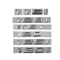 Wholesale Chrome Shiny Silver ABS Number Letters Words Car Trunk Badge Emblem Emblems for BMW Series i i i i i i i