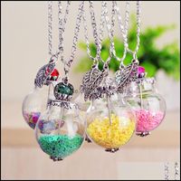Wholesale Pendant Necklaces Pendants Dry Stars Ball Glass Er Necklace With Chain And Star Charms Inside Selling Jewelry Ne1162 Drop Delivery X