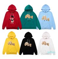 Wholesale Warm Hoodie Brown Bear Mens Women Designers Pull Over Hoodies Clothing Yellow Purple Blue Green White Black Gray Red Long Sleeve Pullover