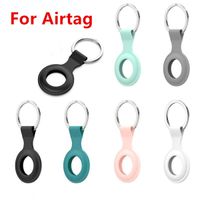 tracker rings 2022 - AirTags Loop Silicone Case Protective Cover Shell with Key Ring for Apple Airtag Smart Bluetooth Wireless Tracker Anti-lost tracking