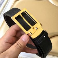 Wholesale German Europe Fashion Star Casual men high quality male belt Gold Silver Needle buckle genuine leather with box