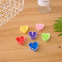 Wholesale 9pcs box Heart Shaped Candles Valentines Day Decorations Romantic Birthday Lover Love Candlelight Dinner Candle EWd12232