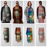 Wholesale Scarves Women Sacrf Brand Cashmere Winter Scarf Designer Acne Blanket Women Type Colour Chequered Tassel Imitated