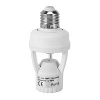 Wholesale AC V Degrees Pir Induction Motion Sensor IR Infrared Human E27 Plug Socket Switch Base Led Bulb Lamp Holder Smart Home