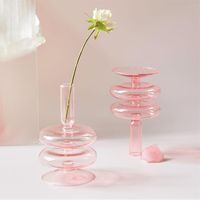 Wholesale Candle Holders pc Clear Glass Holder Pillar Or Taper Candlesticks Wedding Table Centerpieces Nordic Home Decoration