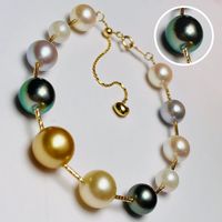 Wholesale Natural Nanyang Beaded Strands candy pearl K gold necklace hard body bracelet