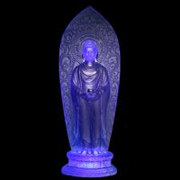 Wholesale Top quality Crafts CM tall bless HOME Safety Health luck Talisman office shop efficacious Protection Tibetan Buddhism Buddha statue