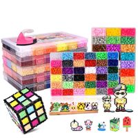Wholesale 24 colors box set hama toy mm perler educational Kids D puzzl diy toys fuse beads pegboard sheets ironing paperW80Z