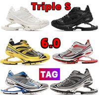 Wholesale Casual Shoes Triple S X Pander Elasticity Men Designer Sneakers Fashion White Triple Black Red Pink Grey Sneaker Silver Blue Yellow Height Increase Women Trainers