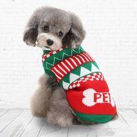 Wholesale Dog Apparel Christmas Halloween Party Clothes Knitted Puppy Pet Cat Supplies Costumes Snowflake Outerwears Coat Sweater ZWL153