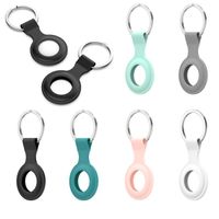 Wholesale AirTags Loop Silicone Case Protective Cover Shell with Key Ring for Apple Air Tags Airtag Smart Bluetooth Wireless Tracker Anti lost tracking
