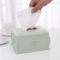 Wholesale Storage Boxes Bins European Lace Plastic Tissue Creative Environmental Protection Home Coffee Table Living Room Sundries Napkin
