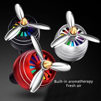 Wholesale LED Light Car Air Freshener Air Force Propeller Shape Perfume Vent Clip Decor Vehicle Fan Aromatherapy Auto Interior Accessories
