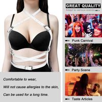 Wholesale Belts Fashion White Female Chest Garter Leather Harness Erotic Pastel Goth Bondage Punk Suspenders Straps Sexy Fetish Women