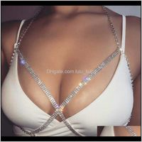 Wholesale Sexy Women Fashion Brand Crystal Bra Chest Slave Harness Chain Rhinestone Choker Bikini Beach Jewelry Wxyl Belly Chains Cg3Za