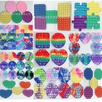 Wholesale Regular Normal Size Push Bubble Popper Sensory Fidget poo its Toys Rainbow Tie Dye Jigsaw Puzzle Tiktok Kids Toy Finger Fun Family Game Poo Its Boards G590JN7