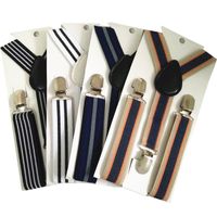 Wholesale BD047 S Fashion BABY striped suspenders High Elastic adjustable clips on braces for boys girls children Christmas gift