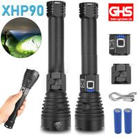 Wholesale Outdoor Brightest XHP90 LED Light Bulb Rechargeable Powerful High Quality Torch Super Waterproof Zoom Hunting Flashlights Torches