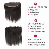 Wholesale Brazilian Straight Hair x4 Lace Frontal With Bundles inch Unprocessed Human Hair Bundles with Frontal Color B
