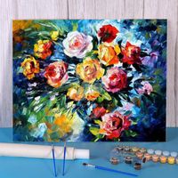 Wholesale Paintings Magic Flowers DIY Paint By Numbers Set Oil Paints Painting Decorative Crafts For Adults Handicraft