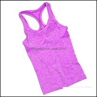 Wholesale Yoga Exercise Wear Athletic Outdoor Apparel Sports Outdoorsyoga Outfits Female Sport Top Woman T Shirt Crop Gym Fitness Sleeveless Vest Si