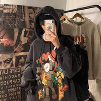 Wholesale Men s T Shirts Autumn Young Boys Hoodies Fashion Casual Printed Cartoon Sweater Long Sleeve Tops For Men Loose Hooded Sweatshirts