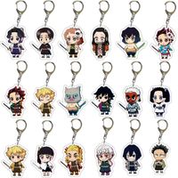 Wholesale 1pcs Acrylic Cute Anime Figure Keychain Magic Movie Personalized Gift for My Boyfriend Demon Slayer Gifts for The New Year