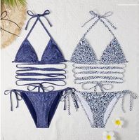 Wholesale Sexy Letters Bikini Set Gold Women Swimwear High Quality Ladies Bathing Suit Summer Swimsuit For Holiday