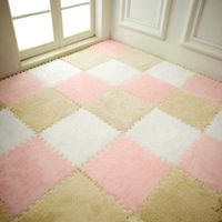 Wholesale Carpets cm Kids Carpet Foam Puzzle Mat EVA Shaggy Velvet Baby Eco Floor colors For Living Room Tapetes Para Casa Sala