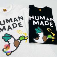 Wholesale Men Women Human Made T shirts High Quality Childlike Cartoon Wheat Ears Flying Duck Pattern Top Tees Oversize Human Made Tshirts Y0809