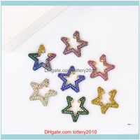 Wholesale Jewelrylove Heart Star Cz Crystal Earcuffs Earrings For Women Colorful Multi Hoop Cuff Boho Clips On Ear Rainbow Jewelry Drop Delivery