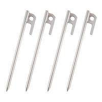 Wholesale 4pcs Stainless Steel Tent Stakes Tarp Pegs Camping Canopy Nail Peg Tents And Shelters